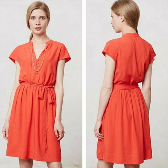 ❄SALE❄ANTHROPOLGIE MAUVE odilia shirtdress - Picture 4 of 8